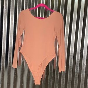 H&M Long sleeve light pink crotch snap shirt